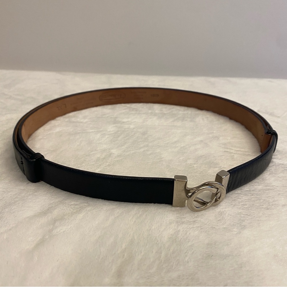 Talbots Black Genuine Leather Slide Adjustable Belt - 6109 Size L/XL